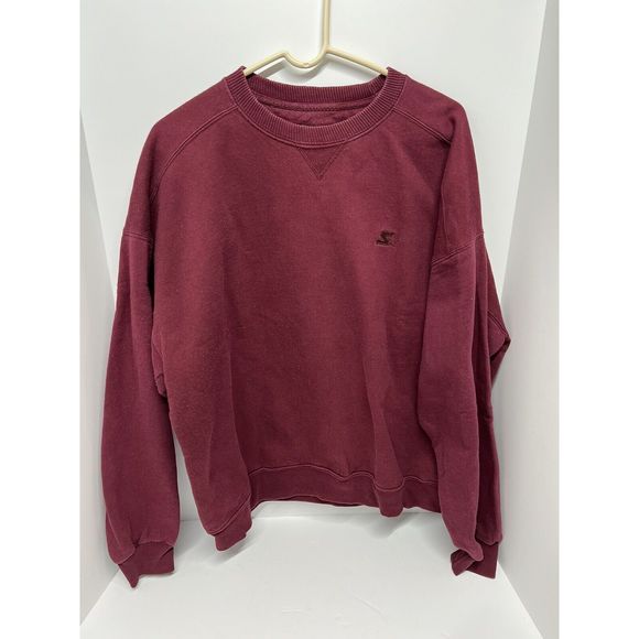Vintage Starter Pro80 Heavyweight Crewneck Sweatshirt Men XL Faded Red 90s 00251 - Picture 1 of 3